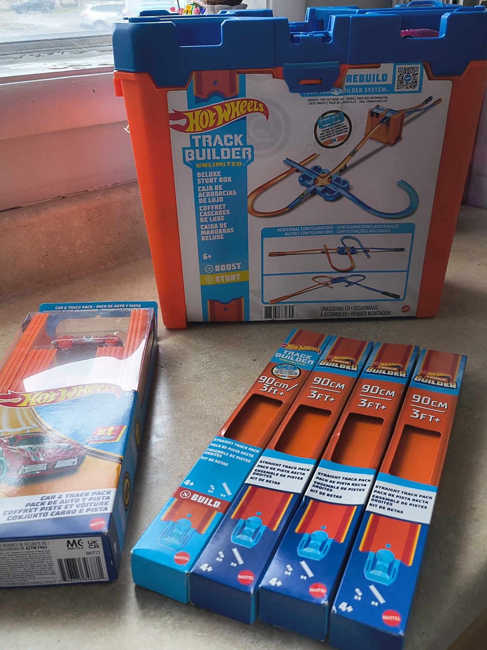 Hot Wheels Track Builder Deluxe Stunt Kit - Blue & Orange